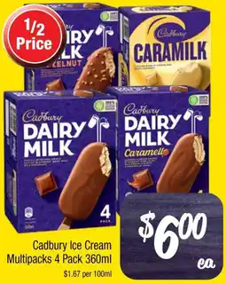 Farmer Jack's Cadbury Ice Cream Multipacks offer