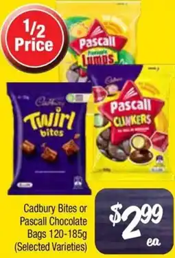 Farmer Jack's Cadbury Bites or Pascall Chocolate offer