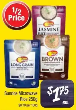 Farmer Jack's Sunrice Microwave Rice offer