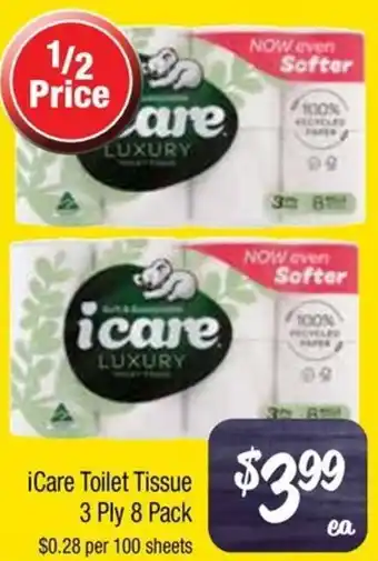 Farmer Jack's iCare Toilet Tissue offer