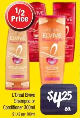 Farmer Jack's L'Oreal Elvive Shampoo or Conditioner offer