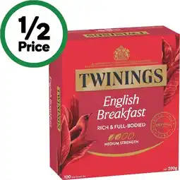 Woolworths Twinings Tea Bags Pk 80-100 offer