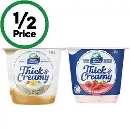 Woolworths Dairy Farmers Thick & Creamy Yoghurt 140-150g – From the Fridge offer