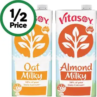 Woolworths Vitasoy Oat or Almond Milky 1 Litre offer