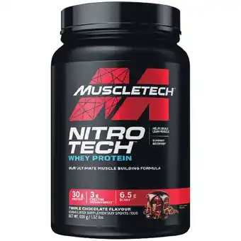 Woolworths Muscle Tech Nitrotech Whey Protein 690g^ offer