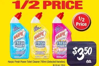 Farmer Jack's Harpic Fresh Power Toilet Cleaner offer