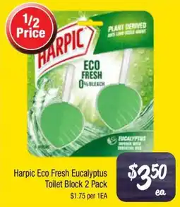 Farmer Jack's Harpic Eco Fresh Eucalyptus Toilet Block offer