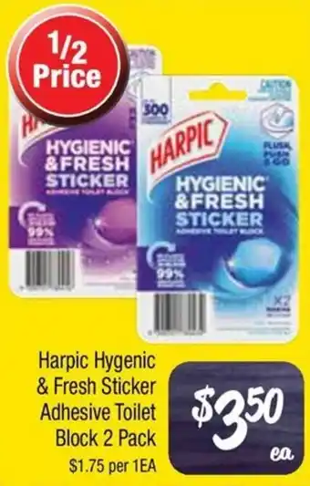 Farmer Jack's Harpic Hygenic & Fresh Sticker Adhesive Toilet Block offer