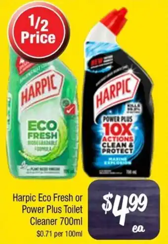 Farmer Jack's Harpic Eco Fresh or Power Plus Toilet Cleaner offer