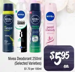 Farmer Jack's Nivea Deodorant offer