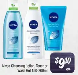 Farmer Jack's Nivea Cleansing Lotion, Toner or Wash Gel offer