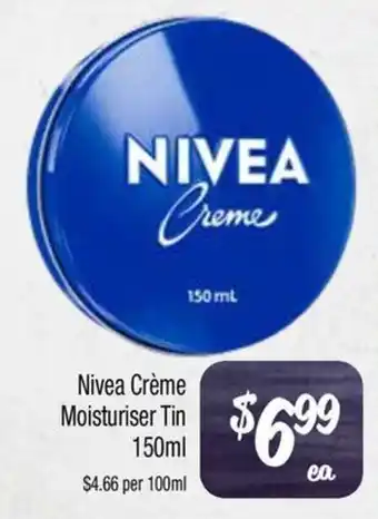 Farmer Jack's Nivea Crème Moisturiser Tin offer