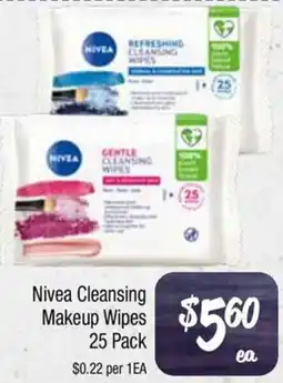 Farmer Jack's Nivea Cleansing Makeup Wipes offer