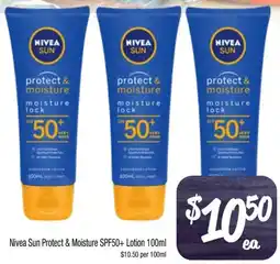 Farmer Jack's Nivea Sun Protect & Moisture SPF50+ Lotion offer