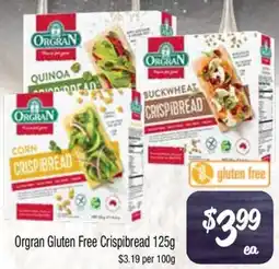 Farmer Jack's Orgran Gluten Free Crispibread offer