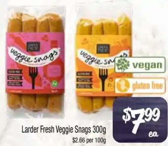 Farmer Jack's Larder Fresh Veggie Snags offer