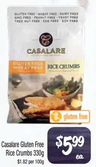 Farmer Jack's Casalare Gluten Free Rice Crumbs offer