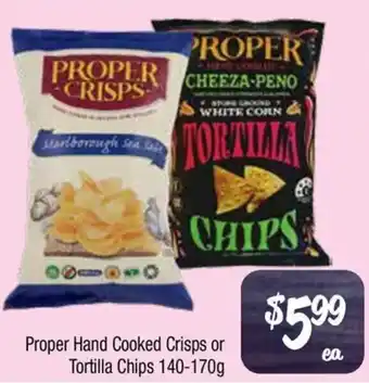 Farmer Jack's Proper Hand Cooked Crisps or Tortilla Chips offer