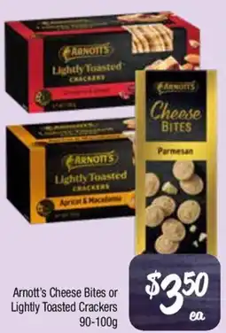 Farmer Jack's Arnott's Cheese Bites or Lightly Toasted Crackers offer