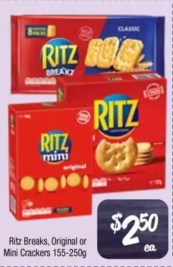 Farmer Jack's Ritz Breaks, Original or Mini Crackers offer