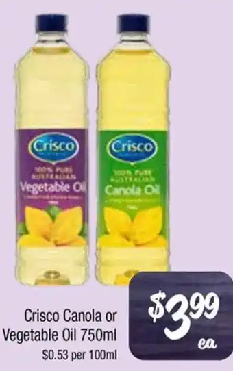 Farmer Jack's Crisco Canola or Vegetable Oil offer