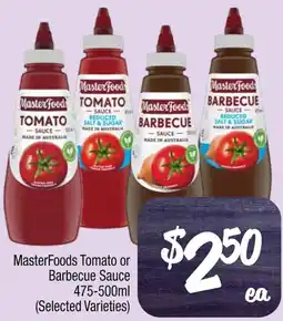 Farmer Jack's MasterFoods Tomato or Barbecue Sauce offer