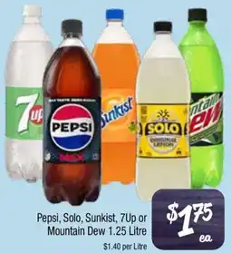 Farmer Jack's Pepsi, Solo, Sunkist, 7Up or Mountain Dew offer