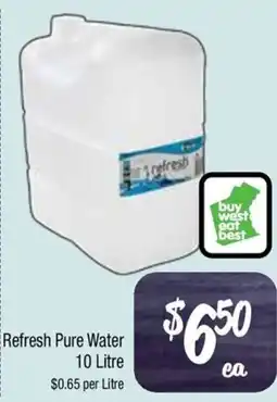 Farmer Jack's Refresh Pure Water offer