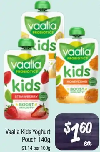 Farmer Jack's Vaalia Kids Yoghurt Pouch offer