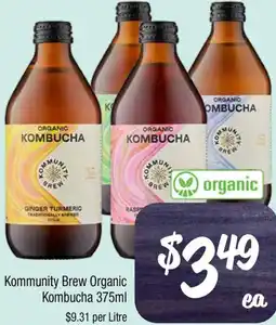 Farmer Jack's Kommunity Brew Organic Kombucha offer