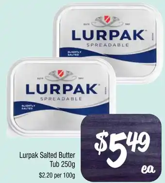 Farmer Jack's Lurpak Salted Butter Tub offer