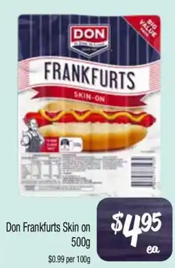 Farmer Jack's Don Frankfurts Skin on offer