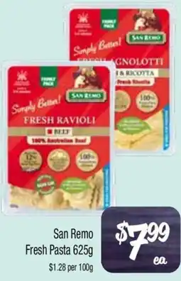 Farmer Jack's San Remo Fresh Pasta offer