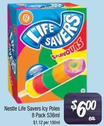 Farmer Jack's Nestle Life Savers Icy Poles offer