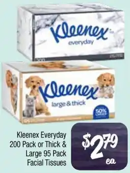 Farmer Jack's Kleenex Everyday or Thick & Large Facial Tissues offer