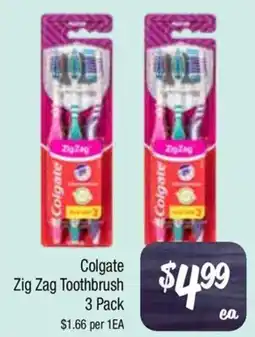 Farmer Jack's Colgate Zig Zag Toothbrush offer