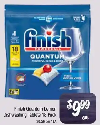 Farmer Jack's Finish Quantum Lemon Dishwashing Tablets offer