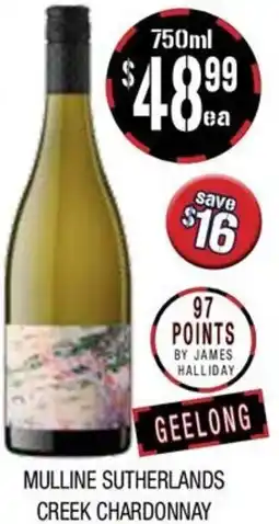 Farmer Jack's Mulline sutherlands creek chardonnay offer