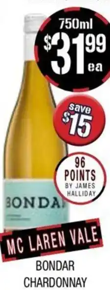 Farmer Jack's Bondar chardonnay offer