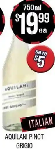 Farmer Jack's Aquilani pinot grigio offer