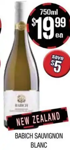 Farmer Jack's New zealand babich sauvignon blanc offer