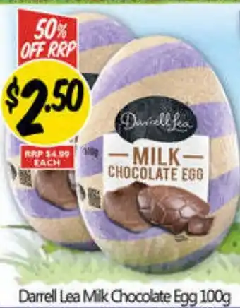 Not Quite Right Darrell Lea Milk Chocolate Egg offer