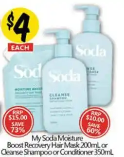 NQR My Soda Moisture Boost Recovery Hair Mask or Cleanse Shampoo or Conditioner offer