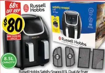 NQR Russell Hobbs Satisfry Snappi Dual Air Fryer offer