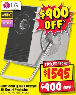 JB Hi-Fi CineBeam QUBE Lifestyle 4K Smart Projector offer