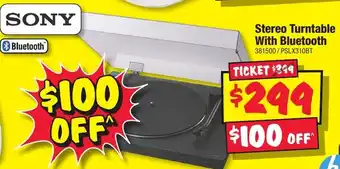 JB Hi-Fi Stereo Turntable With Bluetooth offer