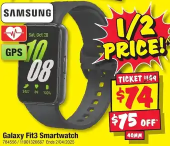 JB Hi-Fi Galaxy Fit3 Smartwatch offer