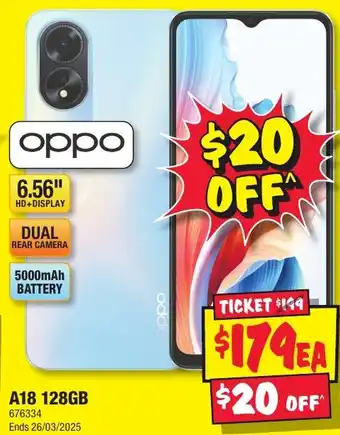 JB Hi-Fi A18 128GB offer