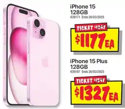 JB Hi-Fi iPhone 15 128GB offer