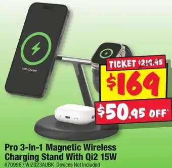 JB Hi-Fi Pro 3-In-1 Magnetic Wireless Charging Stand With Qi2 15W offer